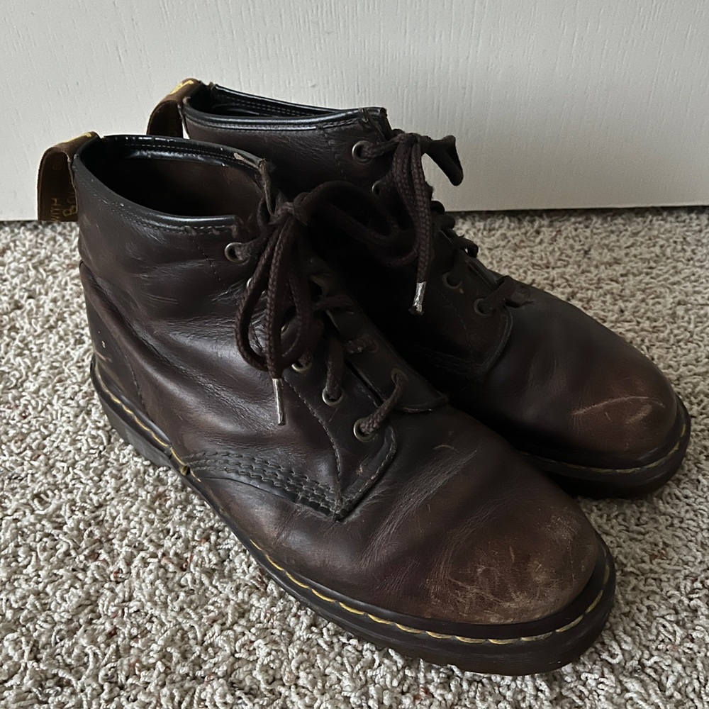 Dr. Martens Brown Leather Boots Sz 10